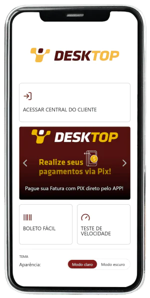 Passo 1 para ativar o app da Desktop pelo celular